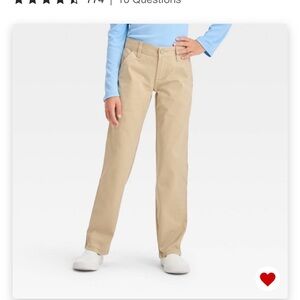 School uniform pants Lot Girls 18 Cat & Jack  1 khaki/ 3 navy